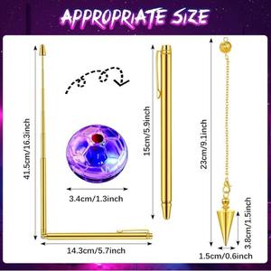 Zwei 99,9% versenkbare faltbare, drachen förmige Wünschelruten-Wahrsagungs stäbe aus reinem Kupfer, runde Kupfers tangen, Kupfer material - Product Image 2