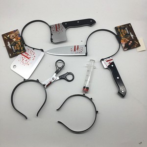 Serre-tête d'Halloween Horreur pour Enfant, Décoration <span class=keywords><strong>de</strong></span> Fête d'Halloween, Accessoires Effrayants Ciseaux Couteau Infirmière Seringue, pour Mascarade et Farces - Product Image 2