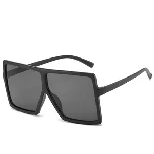 popular colorful UV400 PC frame AC lens street beat all face cheap cost women men oversize vintage square sun glasses