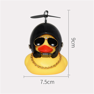 Personaliza tu logo, fácil de instalar, accesorios para manillares de motocicleta y coche, campana para bicicleta, cascabel de goma con diseño de pato, amarillo y negro, estilo militar. - Product Image 6