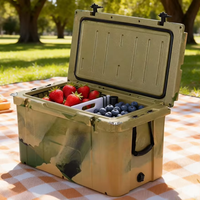 Glacière isotherme portable en PE rotomoulé de haute qualité, personnalisable avec logo, écologique, grande capacité, réutilisable, 78QT, moderne, pour aliments et boissons