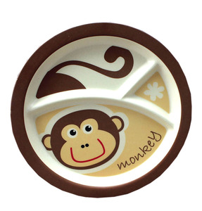 Produits écologiques 2024 <span class=keywords><strong>assiette</strong></span> grenouille en <span class=keywords><strong>bambou</strong></span> pour enfants avec 3 compartiments - Product Image 3