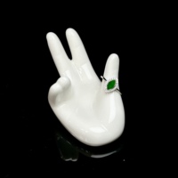 Bague en jadéite birmane naturelle de qualité A, forme losange, jadéite verte, bague pour femme, à porter tous les jours, cadeau en jadéite (avec NGTC)