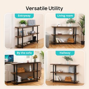 طاولة قهوة من الفولاذ المقاوم للصدأ الصناعية العتيقة الحديثة ، وحدة تحكم مدخل خشبية كلاسيكية لمدخل الرواق ، عتيقة مستعملة - Product Image 4