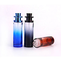 Venta superior 40ml Botella de perfume de vidrio grueso gradualmente colorida Cosméticos embotellados por separado Prensa vacía para uso de rímel