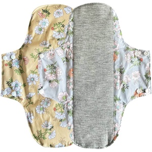 Serviette hygiénique en coton 28 cm, absorbante, lavable, anti-fuite, modèle <span class=keywords><strong>jour</strong></span>/nuit. - Product Image 2
