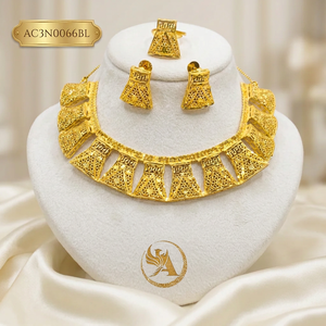 Latest Classic 24K Gold Plated Brass Flower Shape Box Chain <b>Statement</b> <b>Necklace</b> Women's Party Anniversary Wedding - Product Image 1