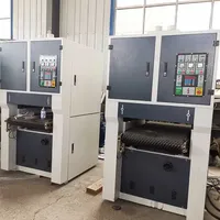 Machine à poncer automatique CNC à double bande pour bois, multifonctionnelle, moteur 35,37 kW, largeur de travail 1300 mm