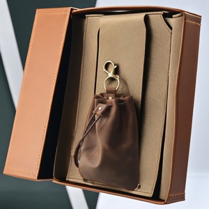 Wholesale Vintage Leather Handy Drawstring Valuables Pouch for Golf for Ball Storage and Accessory Organization - Product Image 6