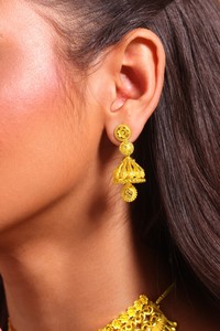Ensemble d'accessoires de mode plaqué or pour femme, prêt à la vente, collier avec boucles d'oreilles, par les exportateurs - Product Image 4