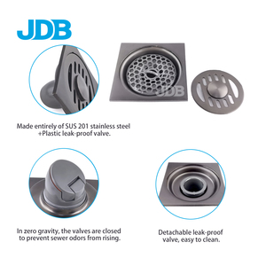 Siphon de sol moderne en acier inoxydable avec fonctions de nettoyage facile et anti-odeurs pour salle de bain, cuisine, baignoire et usage hôtelier - Product Image 4