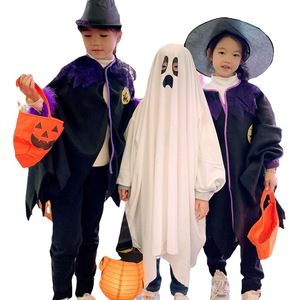 Capa de disfraz de fantasma de Halloween Manyusha con linterna de calabaza iluminada para niños, traje de cosplay para fiestas - Product Image 5