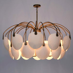 Lámpara de araña moderna de cerámica texturizada a mano para hotel, bar, sala de estar, comedor, dormitorio, luces colgantes - Product Image 3