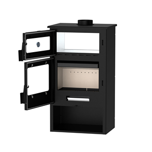 Estufa de Leña Potente RC1401B de 14KW con Horno y Almacenamiento de Leña, Estufa de Leña para Interiores - Product Image 4