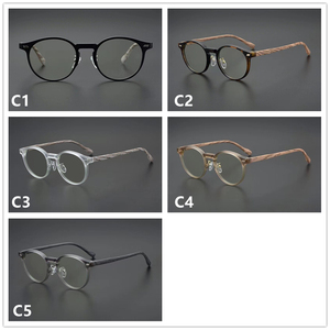 Lunettes Rétro Ultralégères pour Hommes Blocage <span class=keywords><strong>de</strong></span> la Lumière Bleue Vintage Cercle Grain <span class=keywords><strong>de</strong></span> <span class=keywords><strong>Bois</strong></span> Plastique Armazones <span class=keywords><strong>De</strong></span> Lentes - Product Image 6