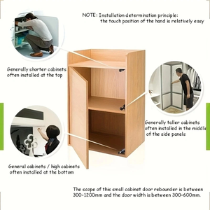 Loquet magnétique rebondissant pour porte et tiroir, accessoires de quincaillerie de meubles durables pour armoire - Product Image 5