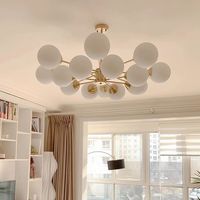 Lustre LED en Cuivre Pur « Haricot Magique » de Taille Moyenne, Style Moderne Minimaliste pour Salon et Chambre Nordique, Luminaire de Salle à Manger