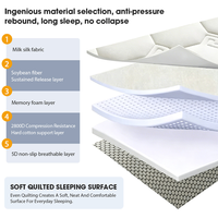Surmatelas en mousse anti-acariens et anti-poussière, taille personnalisable, vente directe usine, hauteur sur mesure