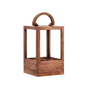 2025 Hot Selling Natural Brown Wooden <b>Candle</b> <b>Lantern</b> for Home& Hotel Decorations High Quality Mango Wood <b>Candle</b> <b>Lantern</b> - Product Image 1