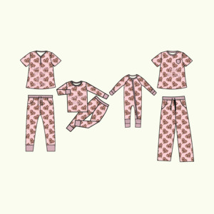 Qingli ODM abiti stampati a forma di cuore di san valentino per la famiglia primavera multicolori per bambini vestiti abbinati padre figlio - Product Image 4