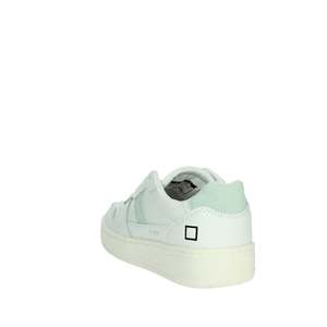 D.A.T.E. Sneakers da Ragazza Bianche e Teal in Tela, Scarpe Trendy - Product Image 2