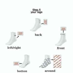 Caja de Regalo Personalizada con Cinco Pares de Calcetines Deportivos Antideslizantes de Spandex/Poliéster a Rayas, Estilo Coreano, de Tubo Medio, para Hombres, Mujeres, Estudiantes y Parejas, para Otoño - Product Image 3