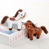 Rein Cheval En Peluche Porte-clés Pendentif Personnalisé Cheval En Peluche Jouet Cheval Année Mascotte Simulation Poupée Sac Pendentif