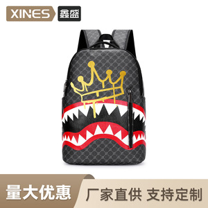 Shark-Themed <b>Backpack</b> 20L Water Resistant Outdoor Sports Men's Casual Travel Bag - Product Image 4