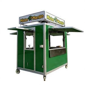 Chariot à churros en fibre de verre et aluminium de qualité supérieure avec réfrigérateur et congélateur, remorque pour hot-dogs et restauration rapide - Product Image 1