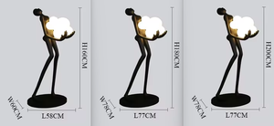 JACKSUN büyük modeli Hug topu vücut lamba reçine süsler zemin lambası LED ışık ile otel odası için satış departmanı için ev dekor - Product Image 6