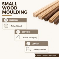 Petites moulures en bois, moulures en pin naturel, bandes de moulures sur mesure pour la décoration des murs et plafonds intérieurs