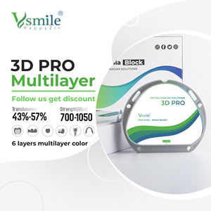 Disco in <span class=keywords><strong>Zirconia</strong></span> Vsmile HappyZir, Blocco Multistrato 3D Vsmile-3D Pro 10mm Compatibile con Sistema di Fresatura CAD CAM 98mm - Product Image 5