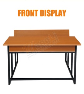 Đa Chức Năng Sử Dụng Nội Thất Trường Học Sinh Viên Bàn Và Ghế Hai Chỗ Ngồi Bàn Bằng Gỗ Và Băng Ghế Dự Bị Lớp Học Văn Phòng - Product Image 4