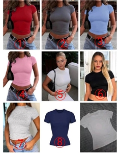 T-shirt da <span class=keywords><strong>Donna</strong></span> Personalizzate con Logo, Magliette Estive Morbide, Crop Top Aderenti e Sottili per <span class=keywords><strong>Donna</strong></span> - Product Image 3