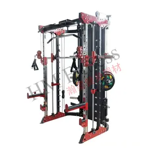 HM marca Logo personalizzato Home Gym Set allenamento della forza Multi funzionale Smith Machine cavo Crossover