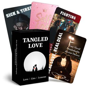 Baraja de Oráculos Toxic Love de 78 <span class=keywords><strong>Cartas</strong></span> Personalizadas al por Mayor, Guía Emocional para Relaciones, <span class=keywords><strong>Cartas</strong></span> de Papel Portátiles con Impresión a Todo Color, OEM - Product Image 1