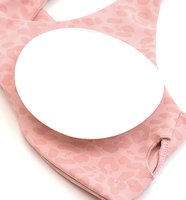Ensemble de yoga 2 pièces tendance 2026 pour femme, imprimé léopard, haute élasticité, avec brassière de sport à col en V torsadé et short de fitness taille en V