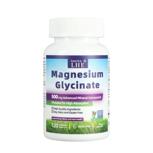 Complément de glycinate de magnésium 500 mg en capsules personnalisées, 120 capsules, favorise la santé des adultes, capsules de glycinate de magnésium - Product Image 4