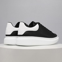 Mocassins de luxe de haute qualité, petits, blancs, décontractés, à semelle épaisse, à lacets, rehaussants, tendance