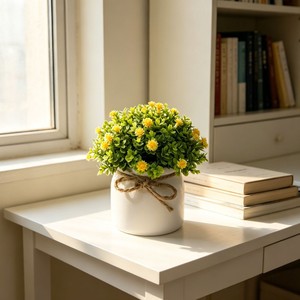 Planta Artificial en Maceta de 12 cm con Flores de Baby's Breath de Paulon, Bonsái con Cuerda de Cáñamo Blanca para Decoración del Hogar, Estudio o Dormitorio - Product Image 4