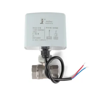 耐用的1/2 "DN15不锈钢电动球阀AC110 AC220V DC12 DC24V电动执行器