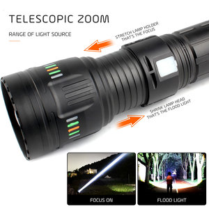 ไฟฉายเลเซอร์สีขาว KINSACH อลูมิเนียมอัลลอยด์ ปรับโฟกัสได้ ใช้แบตเตอรี่ 4*181350 ชาร์จแบบ Type-C 60w ลดราคาพิเศษ - Product Image 5