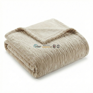 Couverture en velours jacquard 3D, douce et chaude, pour la literie des chambres d'hôtel intelligentes et les intérieurs modernes - Product Image 1