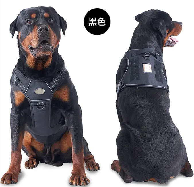 Arnés de malla transpirable doble para perros con correa, chaleco reflectante para perros, cinturón, mochila, arnés ajustable transpirable para entrenamiento de perros y Mascotas