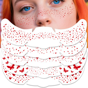 สติ๊กเกอร์ลายผีเสื้อแฟชั่น แผ่นแปะหน้าชั่วคราว กันน้ำ ฟิล์ม PET พิมพ์ดิจิตอล ขนาดเดียว - Product Image 4