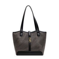 Bolso Tote de Gran Capacidad, Estilo Vintage, para Mujer, Impermeable, Estilo Coreano, Cierre Abierto, de Alta Gama, para Otoño Invierno 2026