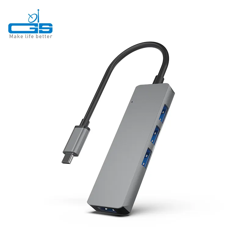 Высокая скорость передачи данных из алюминиевого сплава адаптер тype C 4 порта USB3.0 USB концентратор USB док-станция для ноутбука, настольного компьютера