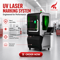 Máquina de Marcado Láser UV Portátil Totalmente Cerrada de Primera Calidad con Soporte para AI/DXF/DWG, Refrigeración por Agua y Sistema de Control Profesional