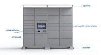 Casier à colis intelligent en acier, structure KD, étanche et antirouille, pour livraison sécurisée