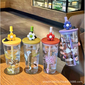 Lemon Yellow Plastic Water Bottle With Straw Large Mouth High Capacity For Women Summer Office Use Bpa Free Gift Cup - Product Image 5